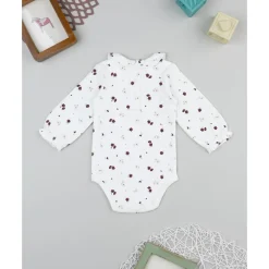 Hot Body blanco de bebé con flores y cuello Peter Pan Ropa Y Accesorios·Bodies|Recién Nacido·Ropa Y Accesorios