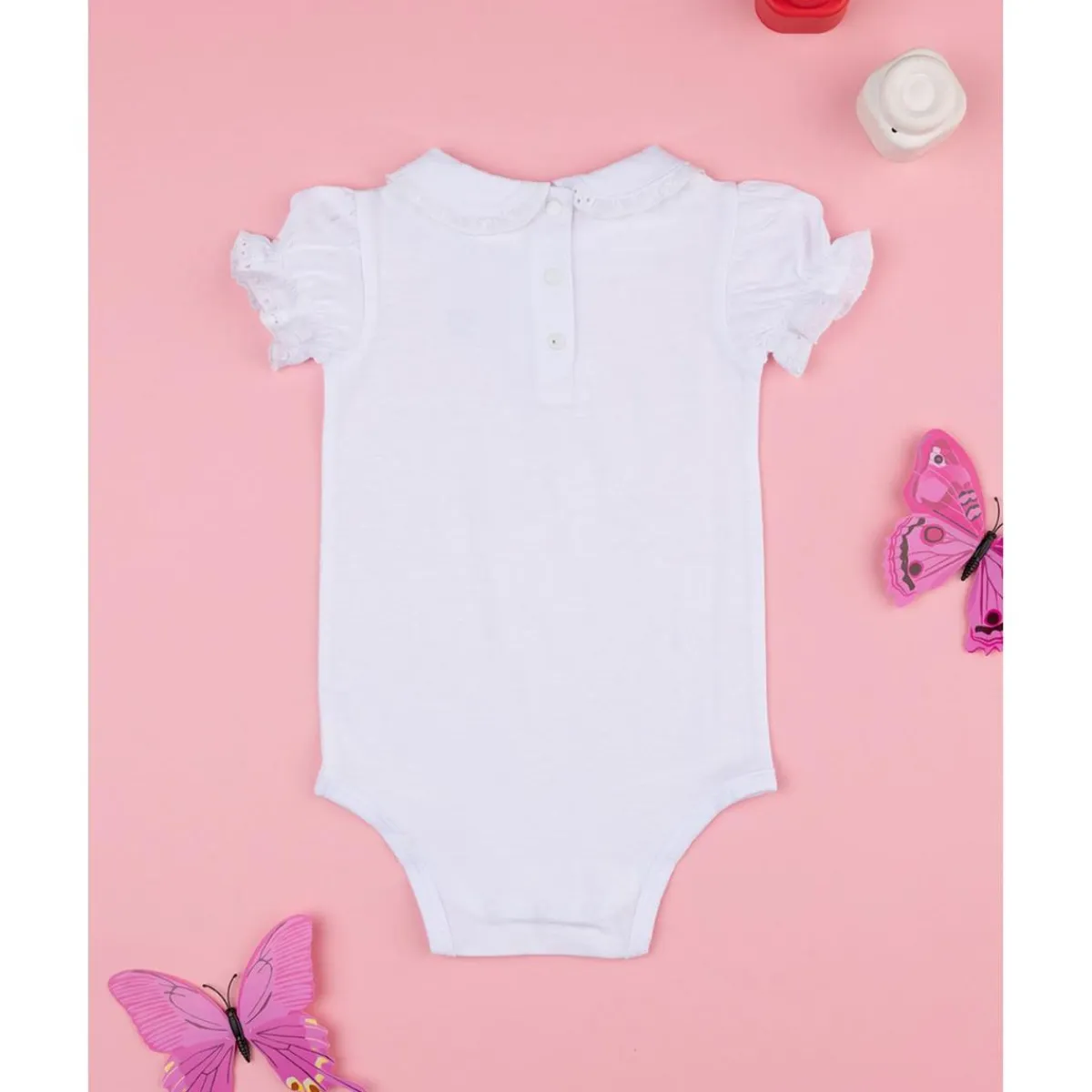 Body de niña blanco con bordado inglés*Prenatal Outlet