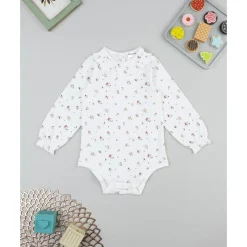 Body de niña blanco con florecitas*Prenatal Hot