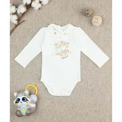 Body niña blanco con estampado de animalitos*Prenatal Clearance