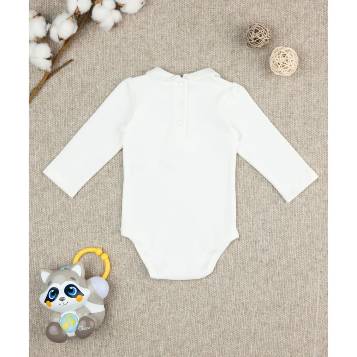 Body niña blanco con estampado de animalitos*Prenatal Clearance