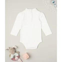 Hot Body niña blanco con volante en el cuello Niña·Bebé Niña 3-36 Meses|Bebé Niña 3-36 Meses·Bodies