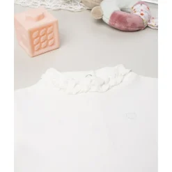 Hot Body niña blanco con volante en el cuello Niña·Bebé Niña 3-36 Meses|Bebé Niña 3-36 Meses·Bodies