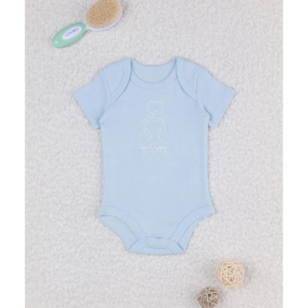 Body niño azul claro de manga corta*Prenatal Outlet