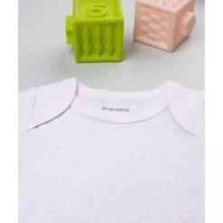 Body rosa de manga corta para bebé con estampado de flores*Prenatal Discount