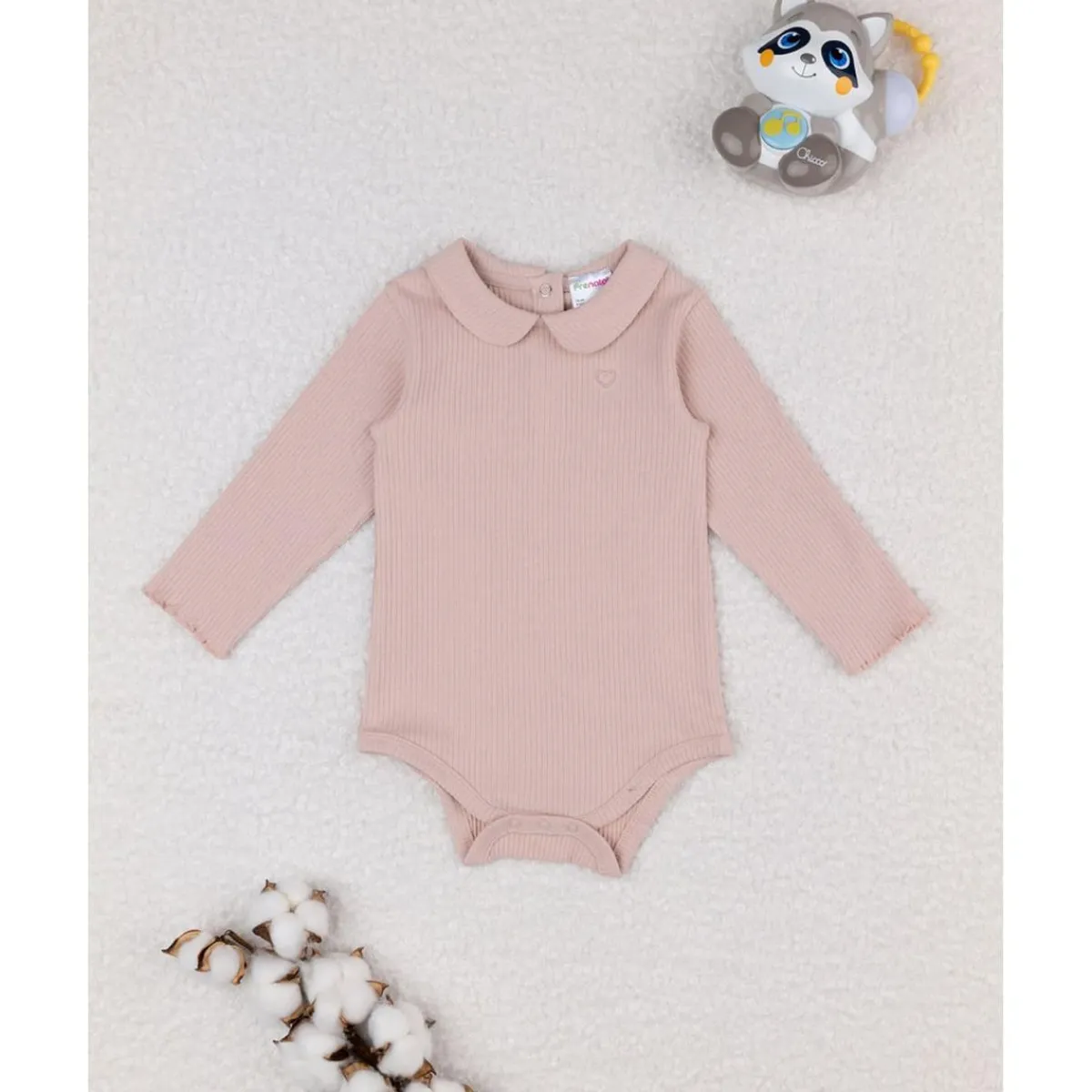 Body rosa de manga larga para niña*Prenatal Hot