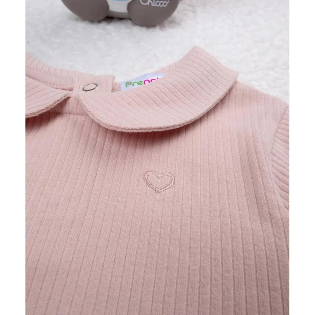 Body rosa de manga larga para niña*Prenatal Hot