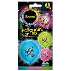 Bolsa con 3 globos luz LED "Buon Compleanno"*TOYS "R" US