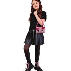 Hot Bolso de mano juguete cachorro con ojos arcoíris iluminados ㅤ Muñecas