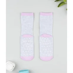 Online Calcetines antideslizantes niña gris con margarita Calzado Y Accesorios·Accesorios Y Complementos