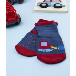 Online Calcetines antideslizantes niño azul con vehículos Calzado Y Accesorios·Accesorios Y Complementos