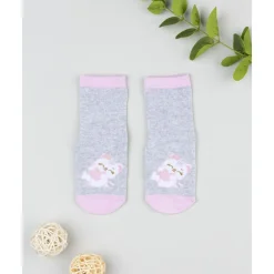 Calcetines antideslizantes niña gris con gatito*Prenatal Discount