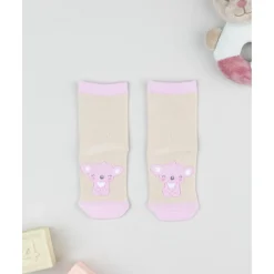 Calcetines antideslizantes niña beige/rosa koala*Prenatal Hot