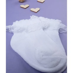 Calcetines cortos de algodón blanco*Prenatal