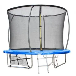 Hot Cama elástica exterior de 366 cm con red, escalera y refuerzo de protección Camas Elásticas