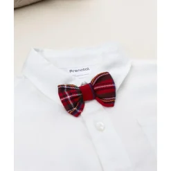 Camisa bebé blanca con pajarita*Prenatal Outlet