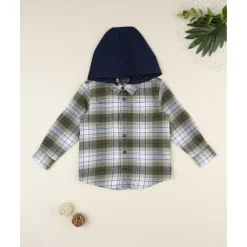 Camisa de franela con capucha para niño*Prenatal