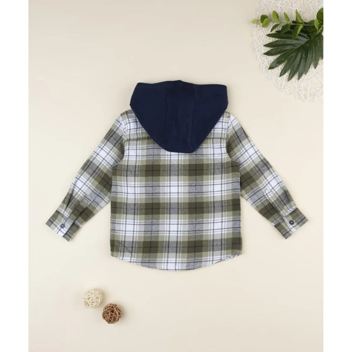 Camisa de franela con capucha para niño*Prenatal