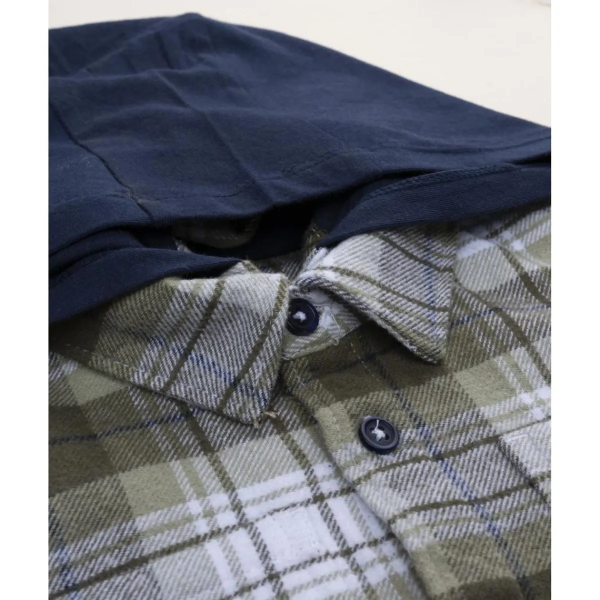 Camisa de franela con capucha para niño*Prenatal