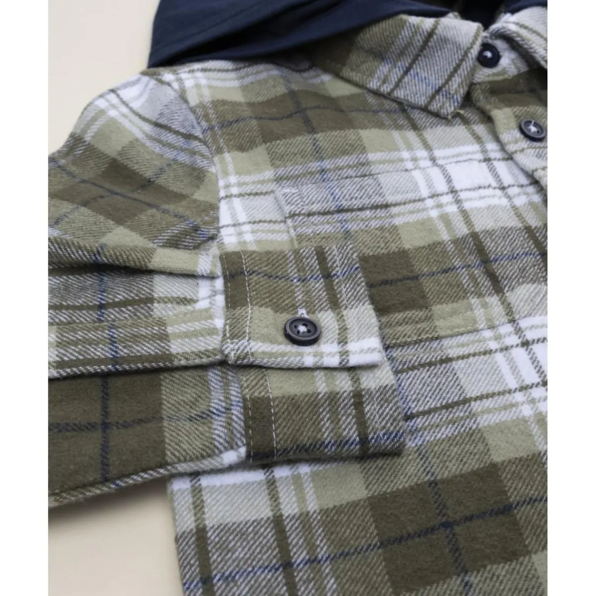 Camisa de franela con capucha para niño*Prenatal