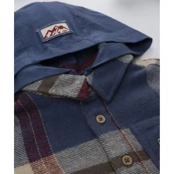 Camisa de franela multicolor con capucha para niño*Prenatal Outlet