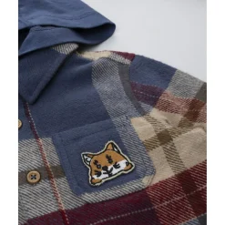 Camisa de franela multicolor con capucha para niño*Prenatal Outlet