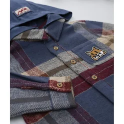 Camisa de franela multicolor con capucha para niño*Prenatal Outlet