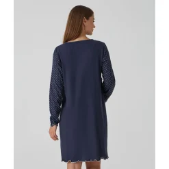 Sale Camisa de noche premamá azul marino con lunares Premamá·Íntimo Y Noche|Íntimo Y Noche·Pijamas Y Camisones