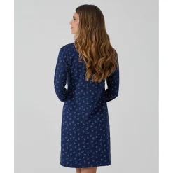 Camisa de noche premamá azul con flores all-over*Prenatal Online