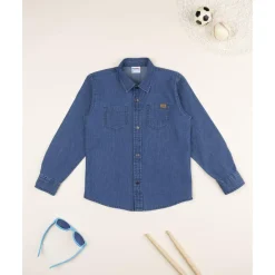 Hot Camisa niño en denim azul con bolsillos Niño·Niño 2-10 Años|Niño 2-10 Años·Camisas Y Camisetas