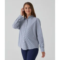 Discount Camisa premamá de rayas blancas y azules Premamá·Moda|Moda·Camisas Y Blusas