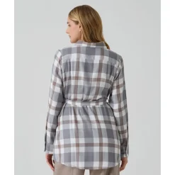 Camisa premamá y de lactancia con estampado tartán*Prenatal Outlet