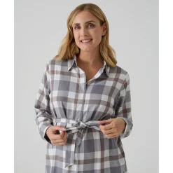 Camisa premamá y de lactancia con estampado tartán*Prenatal Outlet