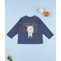 New Camiseta azul con estampado "Run Fast" Niño·Bebé Niño 3-36 Meses|Bebé Niño 3-36 Meses·Camisas Y Camisetas