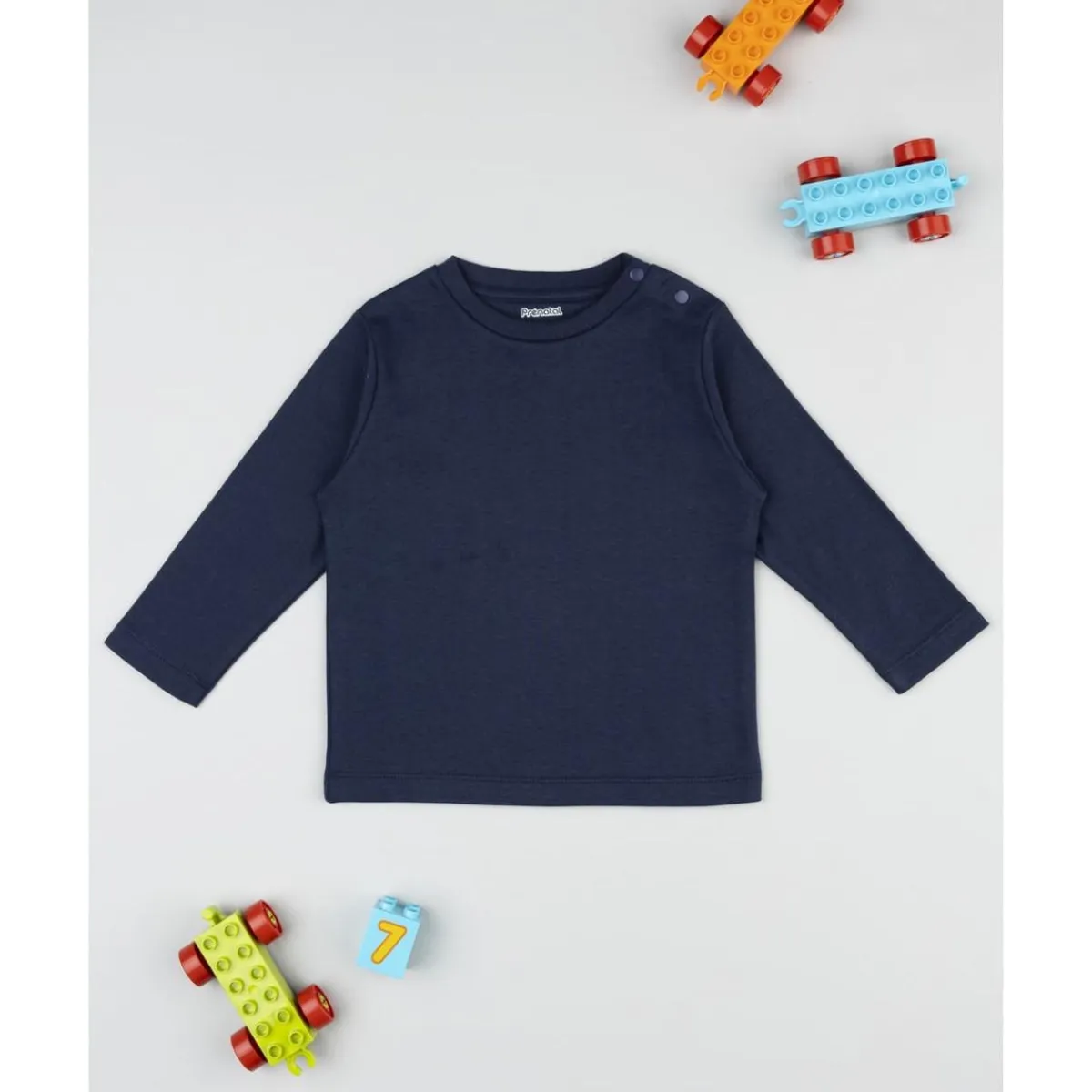 Discount Camiseta azul marino de manga larga para niño Niño·Bebé Niño 3-36 Meses|Bebé Niño 3-36 Meses·Camisas Y Camisetas