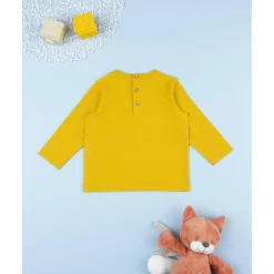 Camiseta bebé amarilla con estampado osito Niño·Bebé Niño 3-36 Meses|Bebé Niño 3-36 Meses·Camisas Y Camisetas