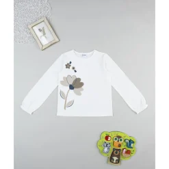 Hot Camiseta blanca con flores niña Niña·Niña 2-10 Años|Niña 2-10 Años·Camisas Y Camisetas