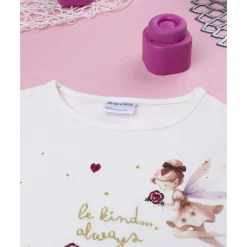 Outlet Camiseta blanca con hadas para niña Niña·Niña 2-10 Años|Niña 2-10 Años·Camisas Y Camisetas