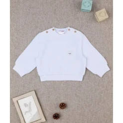 Camiseta blanca de cuello redondo para niño*Prenatal Clearance