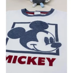 Camiseta blanca y azul de manga larga para niño Mickey Mouse*Prenatal Sale