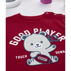 New Camiseta burdeos con estampado 