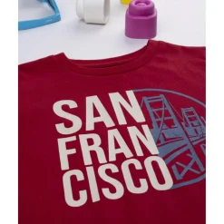 Discount Camiseta burdeos estampada para niño Niño·Niño 2-10 Años|Niño 2-10 Años·Camisas Y Camisetas