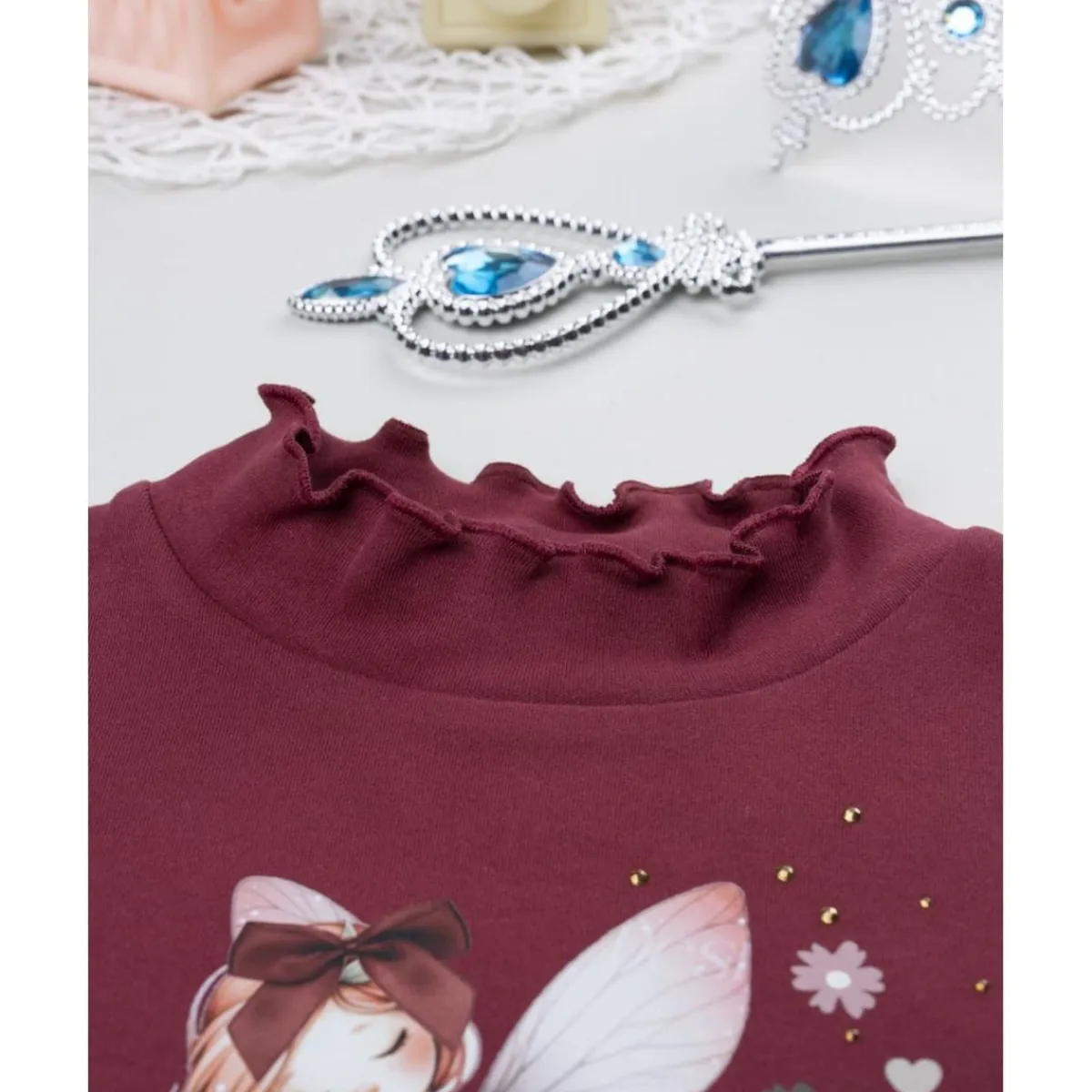 Best Camiseta cuello alto niña burdeos con hada Niña 2-10 Años·Camisas Y Camisetas|Niña·Niña 2-10 Años
