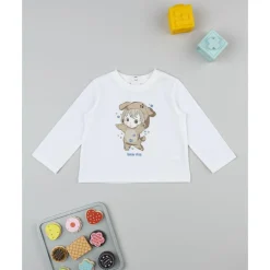 Camiseta de bebé blanca Little Friends*Prenatal Clearance