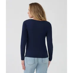 Online Camiseta de lactancia azul en jersey de algodón Moda·Camisetas|Premamá·Moda