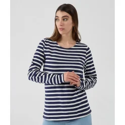 New Camiseta de lactancia estampada de rayas Moda·Camisetas|Premamá·Moda