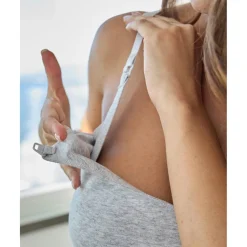 Discount Camiseta de lactancia gris Premamá·Íntimo Y Noche