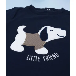 Camiseta de manga larga azul con estampado de perrito*Prenatal Sale