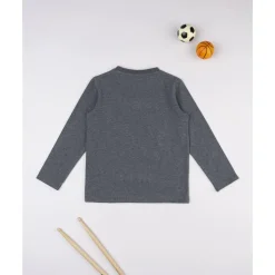 Camiseta de manga larga para niño gris con Spiderman*Prenatal