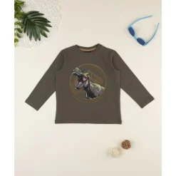 Camiseta de niño verde con estampado Jurassic*Prenatal Clearance